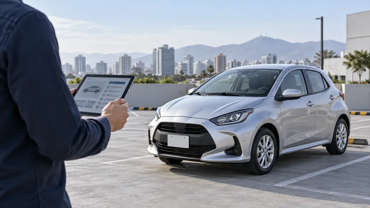 Inspección referencial de un automóvil compacto antes de comprarlo